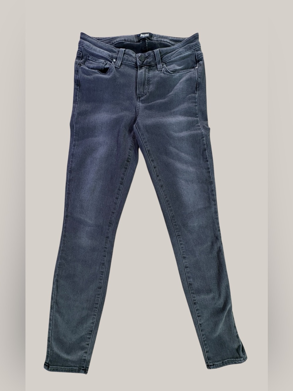 PAIGE Verdugo Ankle Skinny Jeans Womens 27 Black Stretch Denim USA